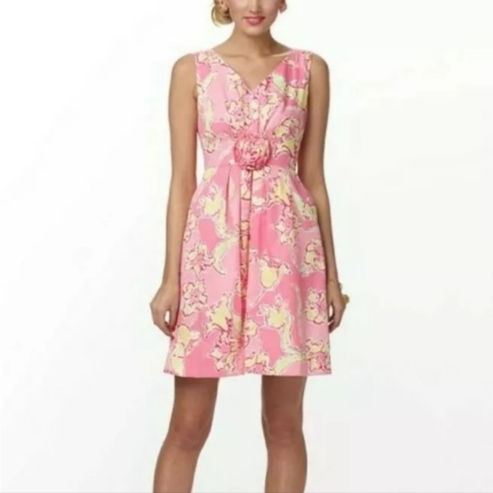 Lilly Pulitzer V Neck Parker Dress Sz 4 EUC